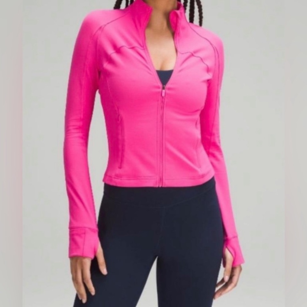PINK! Lululemon cropped define jacket! Size 8.